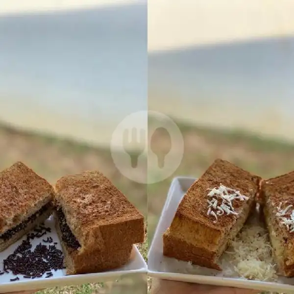 Paket 2 roti tebal gandum panggang cokelat dan keju | Roti Eyang, Cilandak