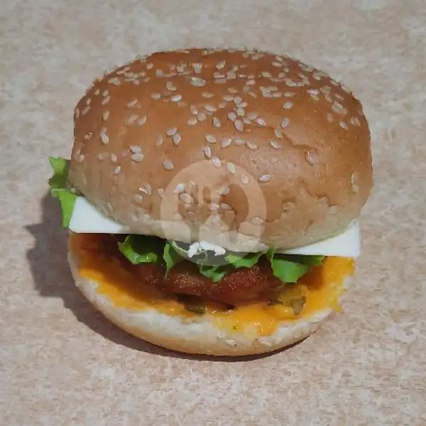 Burger Chicken Crispy Cheese | Cleo Donat 24 Jam, Gunung Lokon