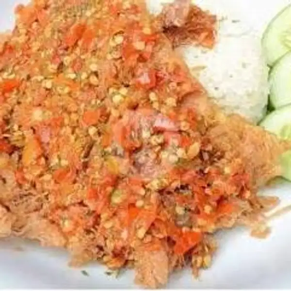 Nasi Telor Geprek + Tempe Goreng | Cha Cha Food, Diponegoro