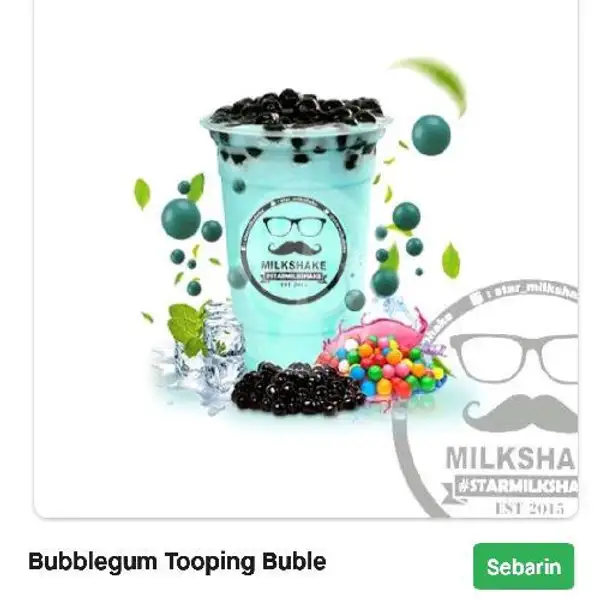Bubble Gum Topping Bubble | Star Milkshake, Sekupang