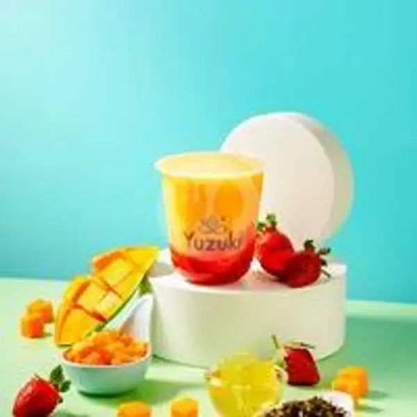 Mango Strawberry Jelly (S) | Yuzuki Tea & Bakery Majapahit - Cheese Tea, Fruit Tea, Bubble Milk Tea and Bread