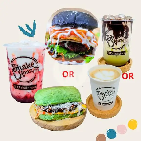 Red Berry Me + SH Beef Burger/Ropang Beef Spc + Flavour Drink/Crtv Mix/Coffee | Shake Houz