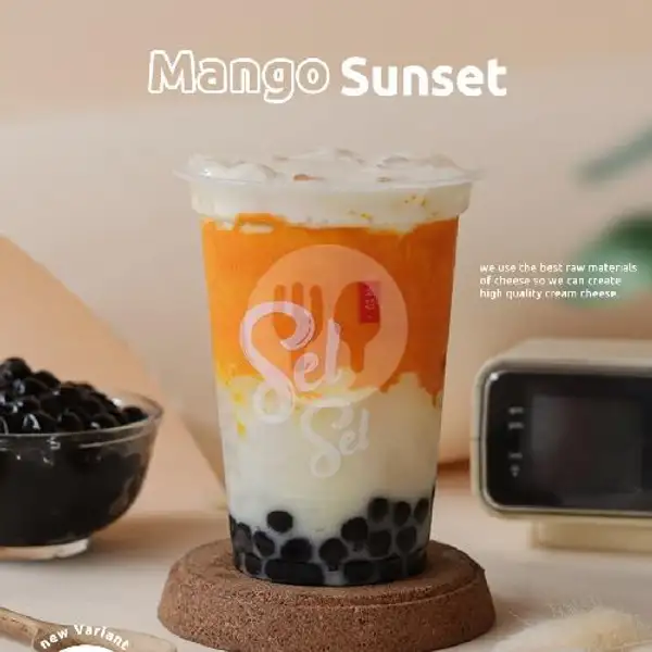 Mango Sunset + Bubble + Cheese | Sel-Sel Cheese Tea Laban