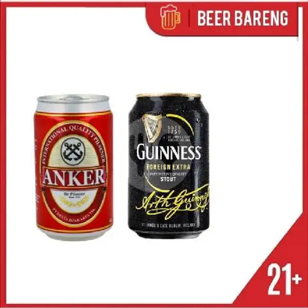 Anker 320ml Bareng Guinness 320ml | Beer Bareng, Kali Sekretaris
