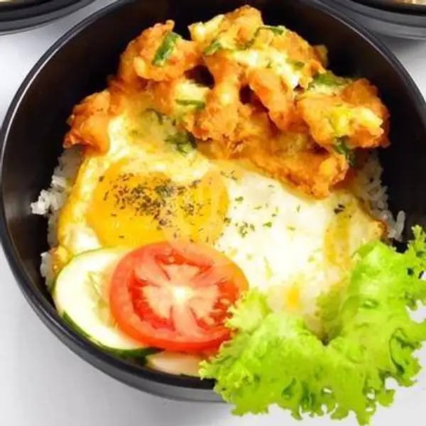 Paket Lunch Chicken Salted Egg + Ice Tea | Kopi Dari Hati Sukajadi