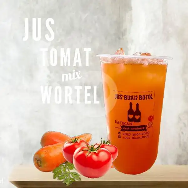 Jus Mix Tomat Wortel (gelas) |  Jus Buah Botol, Tegalsari