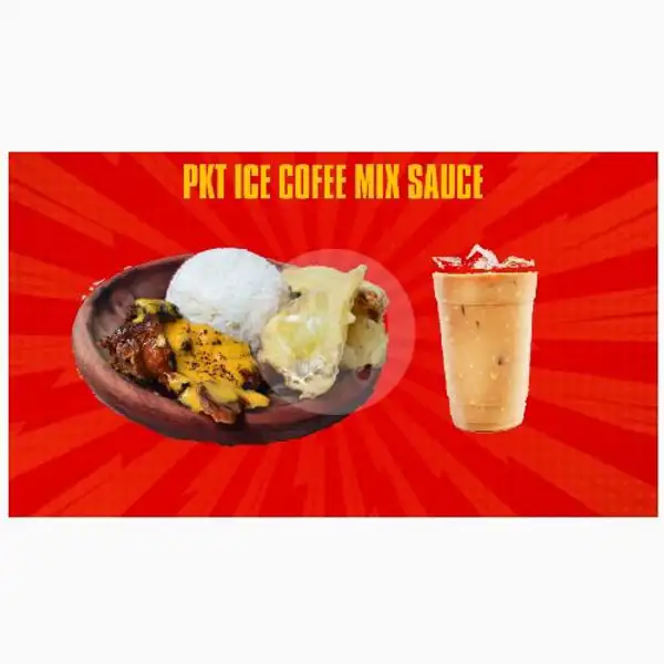 Paket Ice Coffee Mix Sauce | Ayam Geprek Crispy Bakar Abyan, Murni 1