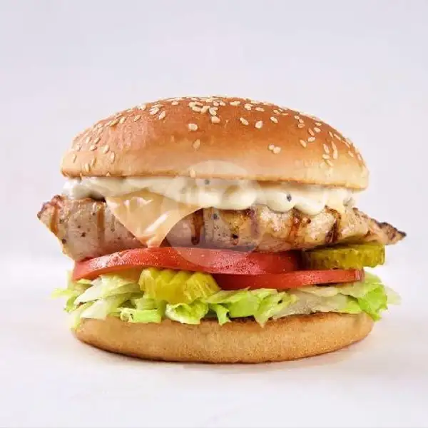 Chicken Chesee Burger Komplit ( M ) | Burger,Hot dog, Sandwich Win's Street Burger, Denpasar