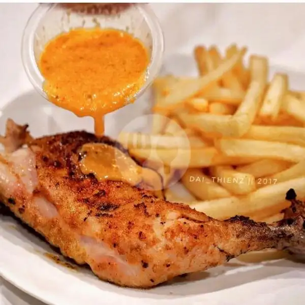 Ayam Bakar De Peri With French Fries | Ayam De Peri, Sei Panas