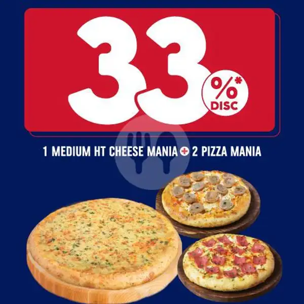Disc. 33% for 3 Pizza | Domino's Pizza, Sawojajar