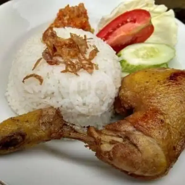 Ayam Goreng Lalap Sambal+Nasi | Sari Lamongan Pecel Lele, Pondok Gede