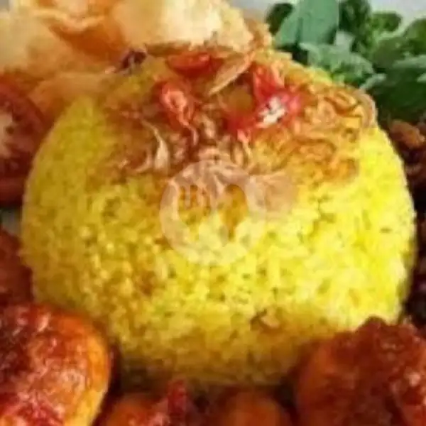 Nasi Kuning Ayam Goreng+Telor Suwir/Bali 1/2 | Spesial Nasi Pecel Mix Max