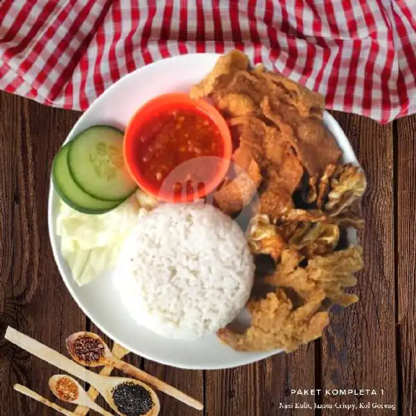 Nasi Kulit + Jamur Crispy + Kol Goreng | Kulit Emak (Spesial Nasi Kulit Ayam), UII Ekonomi