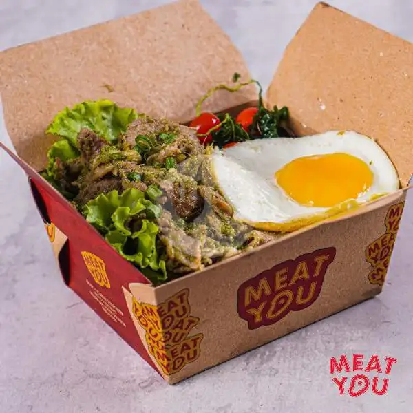 Slice Beef With Lado Ijo (120gr) With Rice Dan Egg | Meat You - Satu Kitchen, Riau