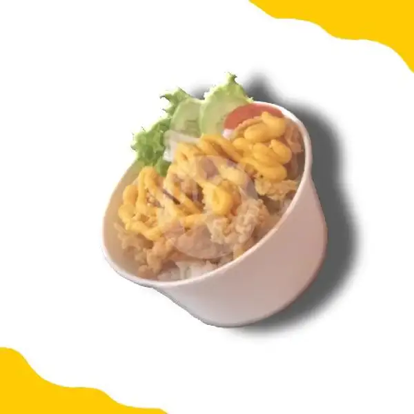 Jamur Crispy Rice Bowl Saos Keju | Hot Crispy 