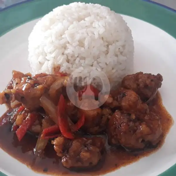 Ayam Lada Hitam ( Black Pepper Chicken)+ Nasi | Daffa Kitchen, Marlboro