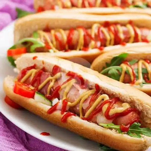Hotdog (Sosis Jumbo+ Telur + Keju + Daging | Hotdog Mozarela Kita, Tampan