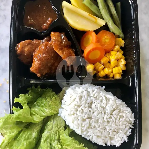 Steak Ayam With Rice | Homey Ricebowl, Pekalongan