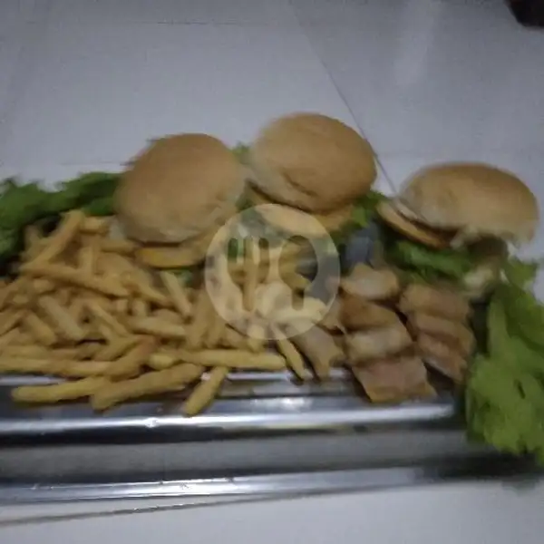 3 Reglr Burger With Kentang Gurih An Spring Pop | BURGER M U