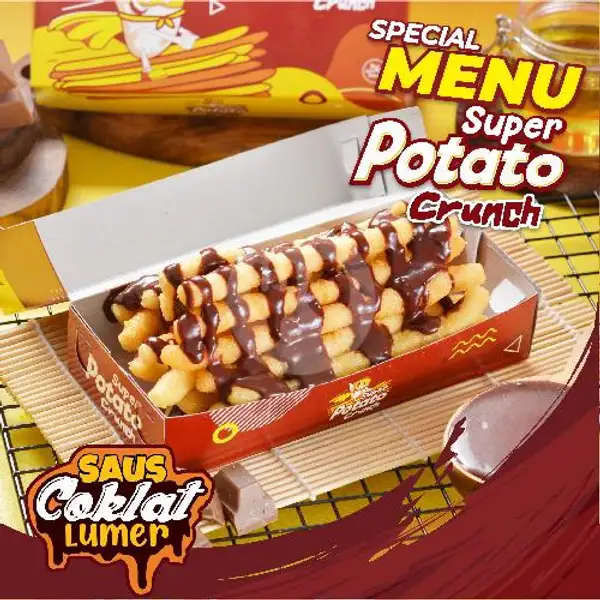Super Potato Crunch Saus Coklat Lumer | Gila Coklatz Taman, Kraton