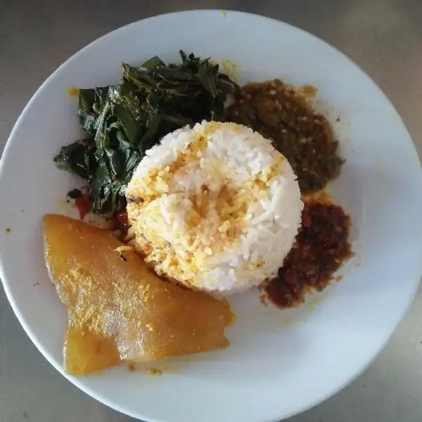 Nasi Kulit Sapi + Kuah + Sayur + Sambal | Masakan Padang Sari Raso Murah Meriah, Genteng Biru