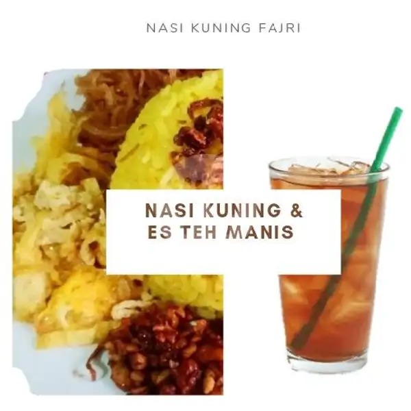 Nasi Kuning + Es Teh Manis | Nasi Kuning Fajri, Kemadu Wetan