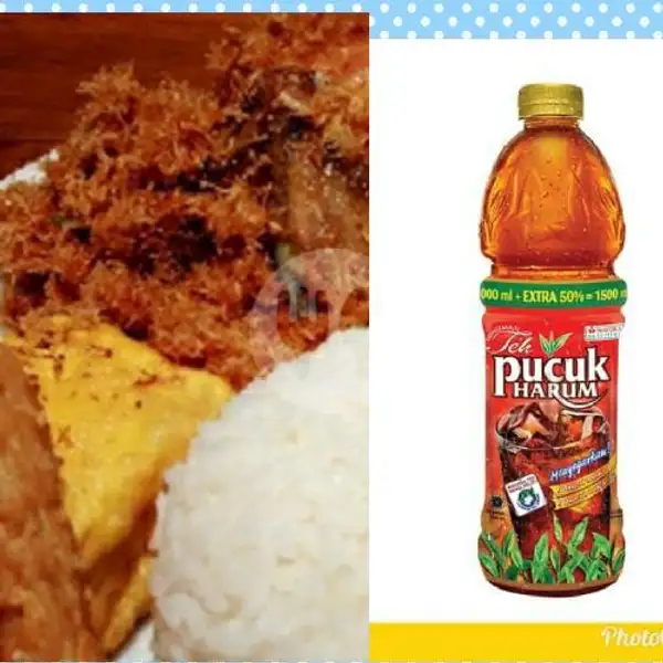 Paket Nasi Ayam Penyet Sambal Terasi + Teh Pucuk Harum | Ayam Penyet dan Ayam Goreng Serundeng Bandung, Subyadinata
