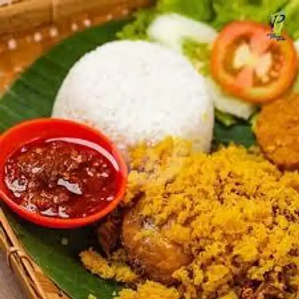 Nasi + Ayam Kremes + Sambal Lalapan | Ayam Geprek Farish, Tlogosari Kulon
