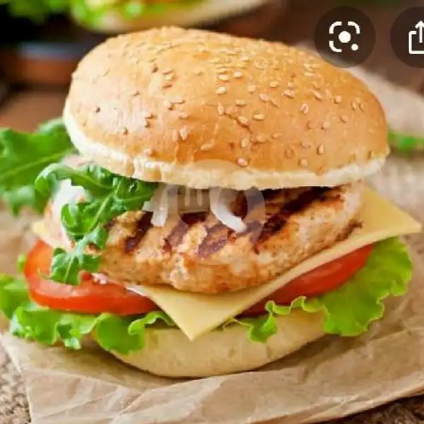 Burger Ayam Double+telur | Burger Arif