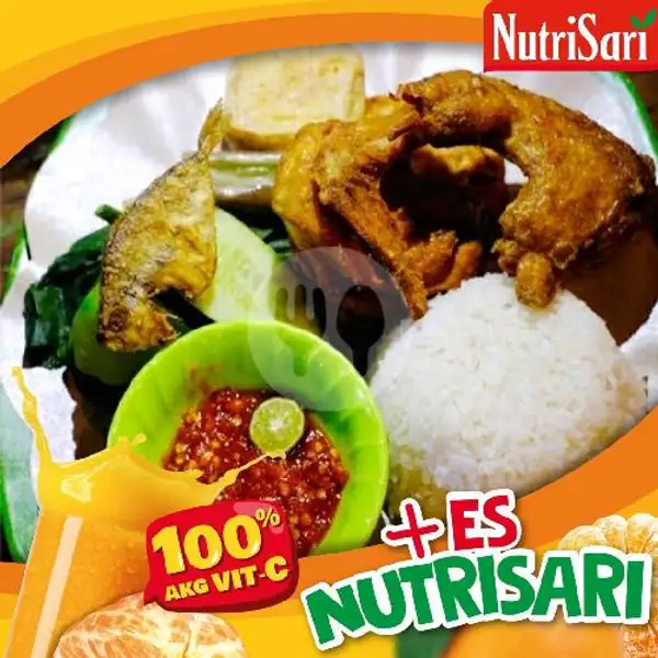 Paket Nasi Tempong Ayam Biasa+es Nutrisari | Nasi Goreng Rizky Banyuwangi, Bypass Ngurah Rai