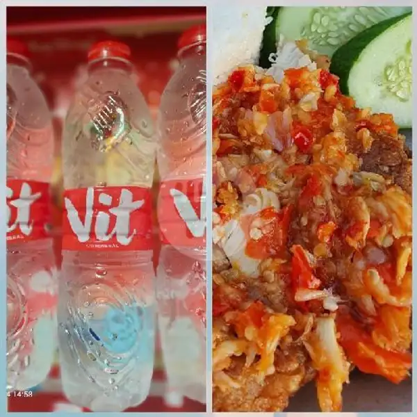 Nasi Ayam Geprek+Air Mineral | Ayam Geprek Arjuna, Lidah Wetan G.5