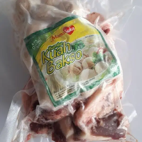 Paket Baso Sapi Kecil Dan Tulang Muda 500 Gram (Stok 2 Bungkus) | Rizqi Frozen Food
