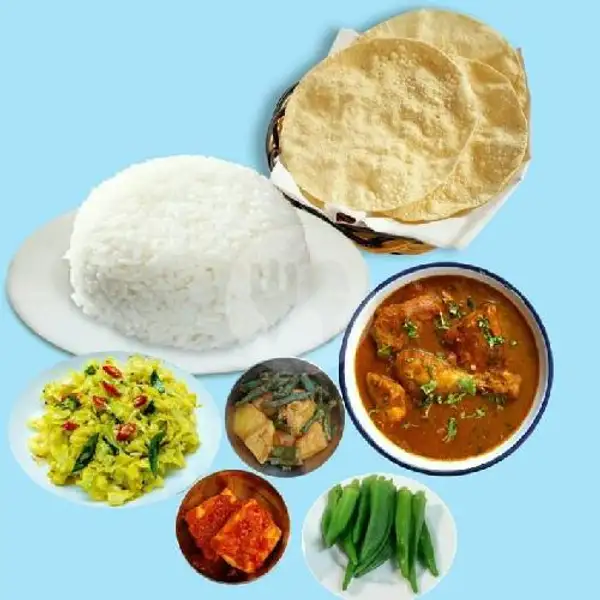 Nasi Kandar Kari Ayam | Uncle Muthu Kitchen, Sesetan