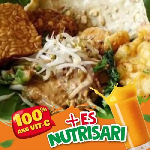 Nasi Pecel Original Plus (Hangat /Es) Nutrisari Jeruk | Warung Nasi, Wonokromo