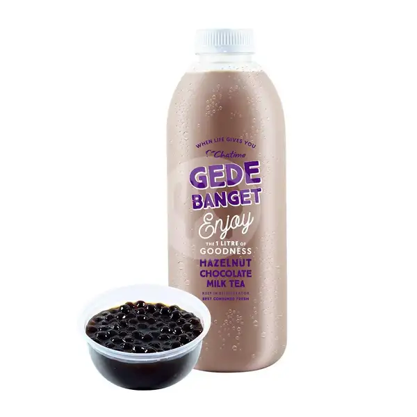Hazelnut Chocolate Milk Tea Gede Banget + Topping Pearl Gede Banget | Chatime, Level 21