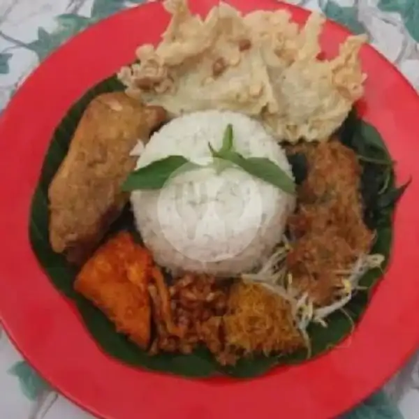 2.Porsi Nasi Pecel + Udang Goreng + Tahu Bali + Peyek | Special Pecel Khas Madiun, MSH