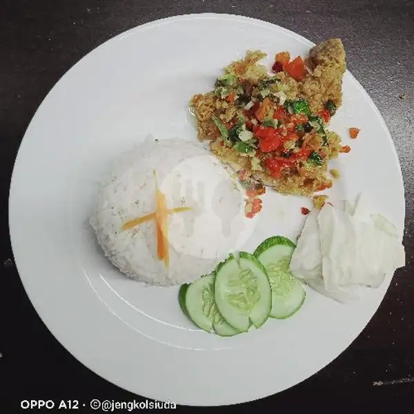 Paket Nasi Ayam Geprek Cabe Garam | Jengkol SiUda, Sekeloa Timur