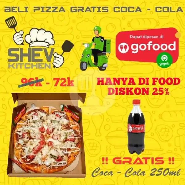 Pizza Special Full Topping Double Mozzarella MEDIUM Size 22. | Pizza & Ayam Penyet Shev Kitchen, Kepudang Barat