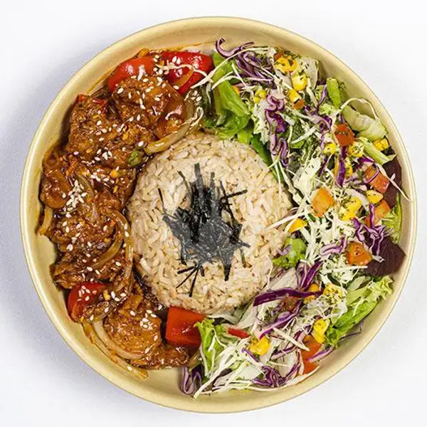 Max Chick'n Teriyaki Bowl | BURGREENS - Healthy, Vegan, and Vegetarian, Menteng