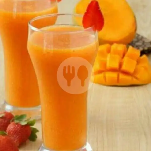Strawberi+mangga | Fresh Juice, Wastukencana