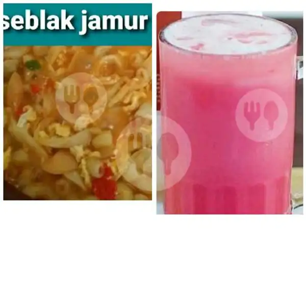 seblak jamur+free red velvet | Thirsty Lovers, Kendangsari