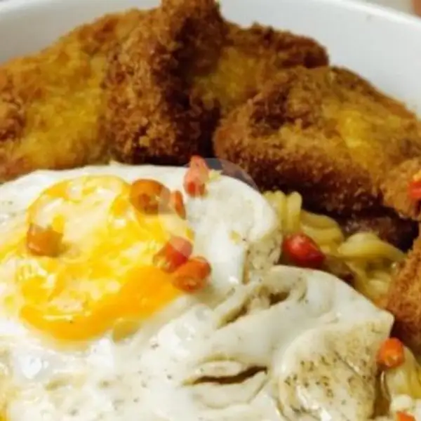 Mie Rebus Nuget + Telur | Bofet Rujak Es Campur & Soup Buah Andini, Samudera