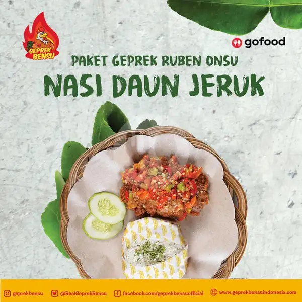Paket Nasi Daun Jeruk | Geprek Bensu, Sultan Alauddin