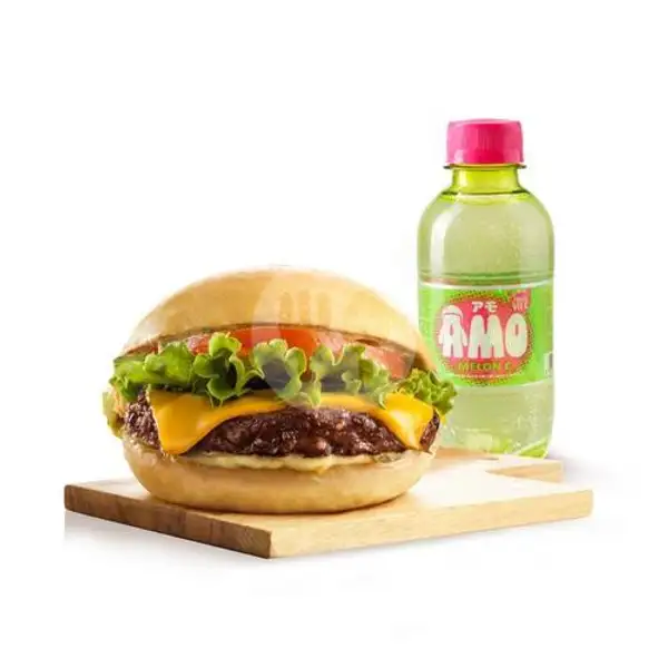 Combo AMO Rich Burger - Beef | Richeese Factory, Utan Kayu