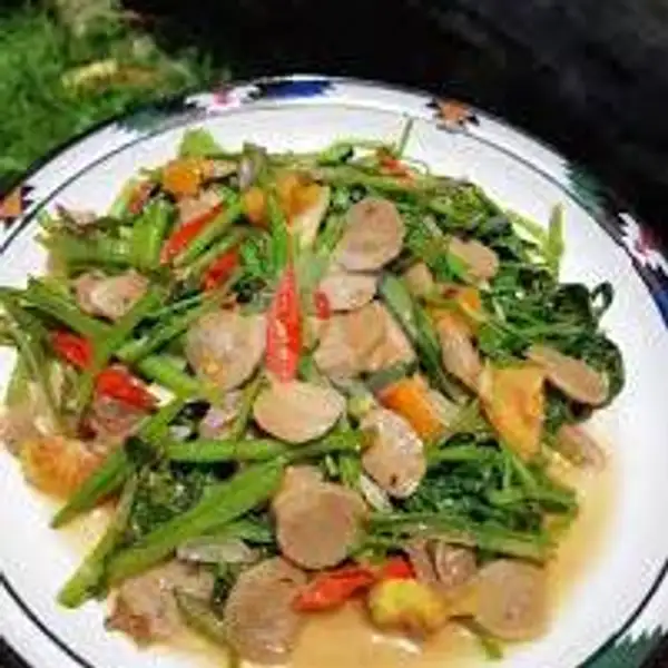 Ca Kangkung + Bakso Sosis | Ayam Geprek Farish, Tlogosari Kulon