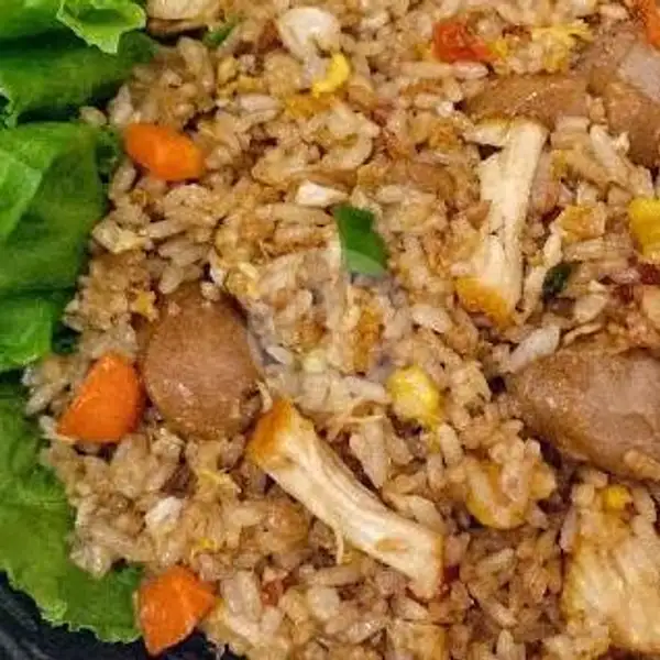 Nasi Goreng Ayam Plus Baso Bulat Yang Di Iris | Nasi Goreng Tanpa Kuah 3003, Sukamanah
