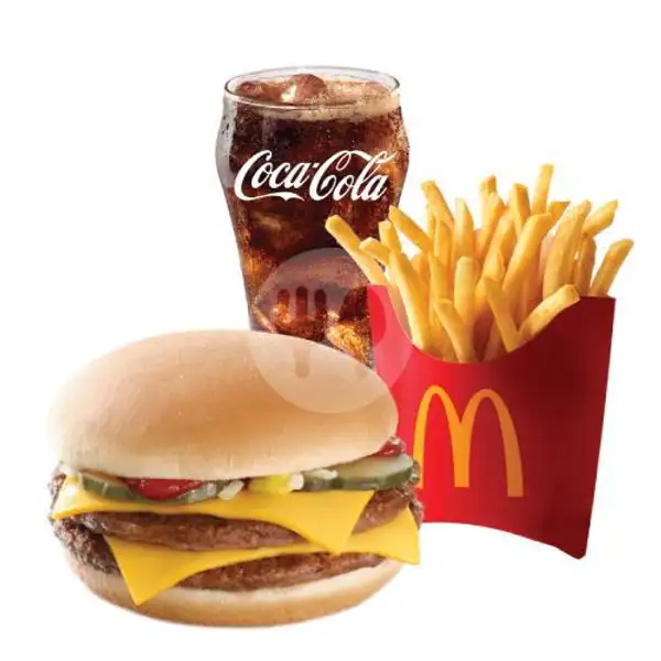 Paket Hemat Double Cheeseburger, Medium | McDonald's, Lenteng Agung