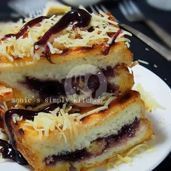 Roti Bakar Slai Coklat Blueberry | Roti Bakar Bandung Putri 88, Delod Peken