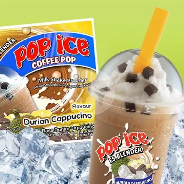 Pop Ice Durien Cappucino + Cincau | M.M Jus Buah Segar & Es Buah 100% Gula Asli, Suka Karya