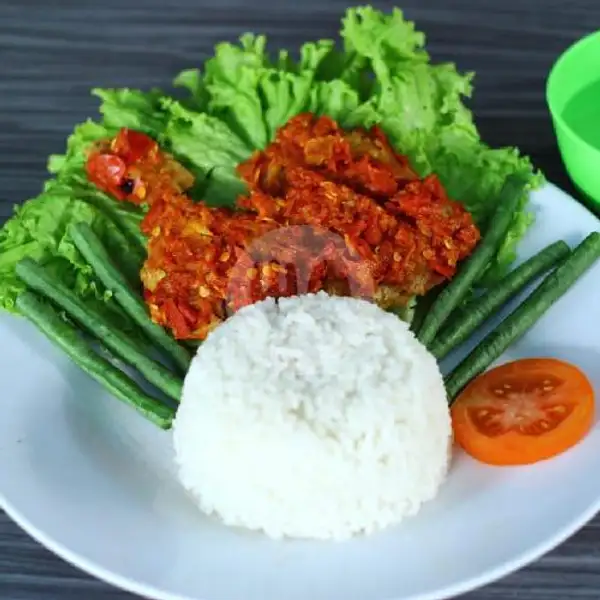 Nasi + Ayam Geprek (Level 1 - 5) | Ayam Bakar & Pecel Sambal Djancook Cak Totok, Tukad Batanghari